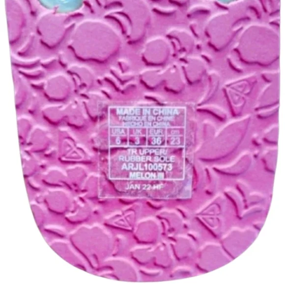 ROXY Melon III Floral flip-flops Size 6 - Nwt - Picture 5 of 7